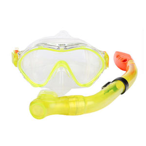 Set <span class=keywords><strong>Snorkel</strong></span> Menyelam Berenang dan Masker Berenang Kering Pink Silikon untuk Anak-anak Food Grade - Product Image 2