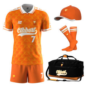 Personalizado naranja equipo de fútbol Jersey sublimación impresión diseño clásico transpirable equipo de fútbol uniforme - Product Image 5
