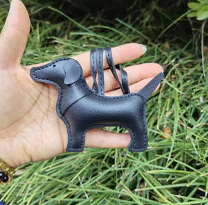 Llavero de Cuero con Diseño de Perro <span class=keywords><strong>Border</strong></span> <span class=keywords><strong>Collie</strong></span> de Dibujos Animados, Joyería Animal, Llavero de Perro de Caza, Regalos para Amantes de los Perros, Colgante para Mochilas de Mujer - Product Image 5