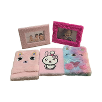 Set Buku Catatan Bingkai Foto Persegi Panjang Kertas Plush Lucu dan Menggemaskan, Desain Kustom - Perlengkapan Kantor/Sekolah/Rumah DIY yang Lembut