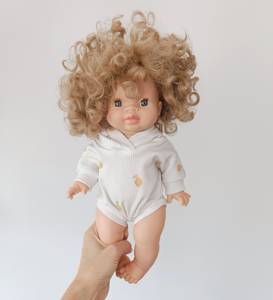 <span class=keywords><strong>Miniland</strong></span> Dolls Print Ribbed Hoodie Romper Vêtements mignons pour bébé poupée - Product Image 4