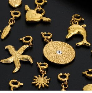 Nhỏ Tự Làm Bướm Cung Sao Biển Khóa Tình Yêu Trinh Nữ Maria Chữ Thập Quyến Rũ Mặt Dây Chuyền Thép Không Gỉ 18K Mạ Vàng Giá Rẻ Giá Mới <span class=keywords><strong>2025</strong></span> - Product Image 5