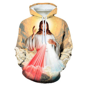 Ecowalson erkek Hoodie 3D baskılı din çapraz İsa mesih tanrı Jersey kazak ceket Harajuku rahat bahar artı boyutu için - Product Image 3