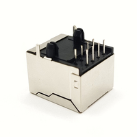 Conector Hembra RJ45 de Ángulo Recto de 5m, Conector Modular Blindado para Conexión de Red, Rectangular, ABS, PCB, IP20