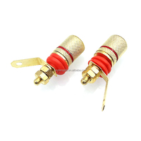 JT6107 금도금 구리 사운드 단자 4mm 바나나 잭 오디오 커넥터 단자 바인딩 포스트 스피커 앰프