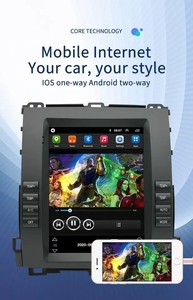 เครื่องเล่นมัลติมีเดียสเตอริโอสำหรับรถยนต์ GX470ของ Lexus เครื่องเล่นมัลติมีเดียสำหรับ Toyota Land Cruiser Prado 120 <span class=keywords><strong>2002</strong></span> - 2009 Android CarPlay อัตโนมัติ - Product Image 3