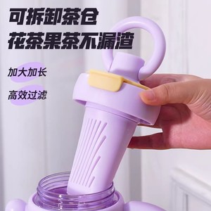 Vaso de plástico de 2.0 L con filtro para té y asa para bebidas frías y calientes - Product Image 1