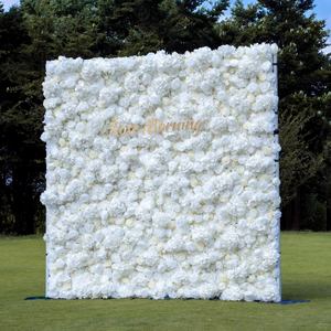 Pared Floral Enrollable de Seda Artificial Azul Claro para Decoración de Bodas, Pared de Rosas para Halloween y el Día del Padre - Product Image 6