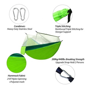 KingGear-hamaca portátil de nailon para acampada al aire libre, para playa, jardín, árbol, acampada, con mosquitera - Product Image 4