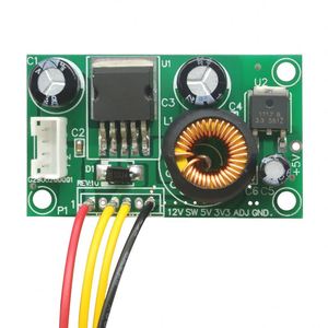 โรงงานเอาท์เล็ท CA-1233 12V 5V 3.3V บอร์ดจ่ายไฟ LCD โมดูลแปลงแรงดันไฟฟ้า 50x32 มม. DC-DC โมดูลสเต็ปดาวน์ของแท้ - Product Image 3
