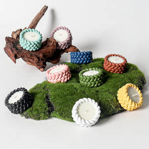 Bougie parfumée artisanale en cire de coco, décoration de tasse, pot en porcelaine, style nordique, diffuseur pour la maison et la chambre, Noël, Nouvel An - Product Image 1