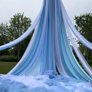 Robe de <span class=keywords><strong>mariage</strong></span> extérieur romantique léger et fluide tissu de fond de tulle irisé tissu de tulle pour les événements de fête et - Product Image 5