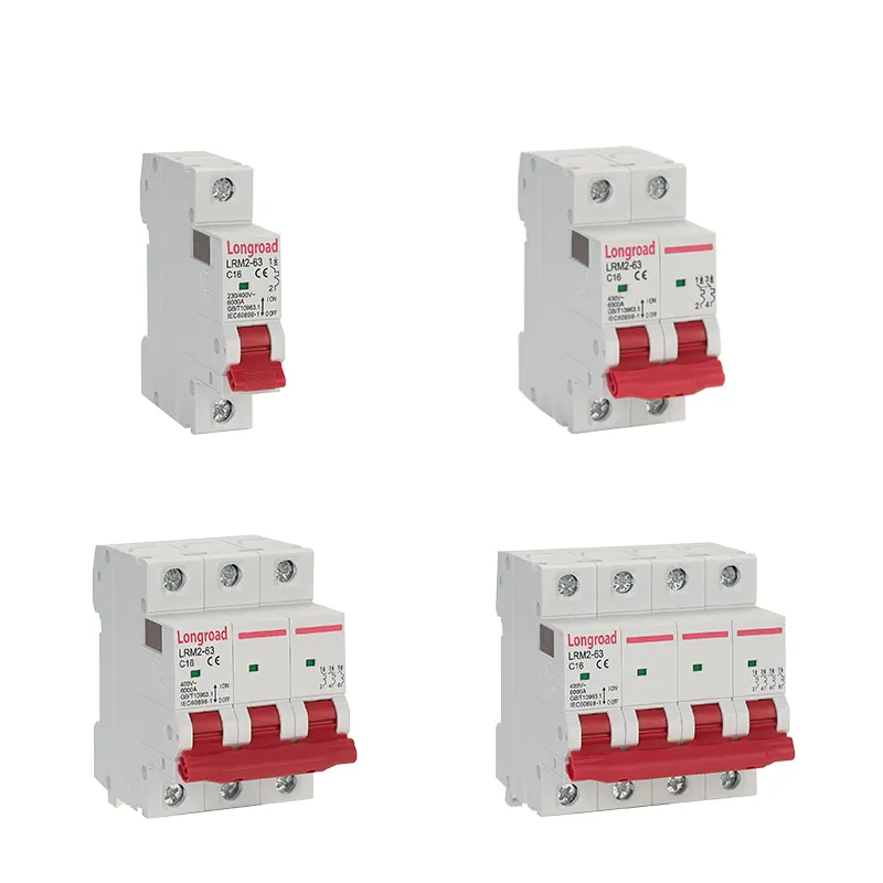 1p 2p 3p 4p 13mm de largeur par pôle MCB compact avec 6000A High Court Circuit Breaking Capacity mcb types disjoncteurs miniatures