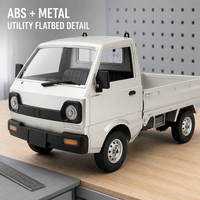 Camion RC Crawler en métal blanc argenté D-12 2.4G Télécommandé 4x4 Prêt à l'emploi Jouet Chargeur Divertissement familial intérieur/extérieur