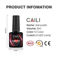 Vernis Gel Magnétique Effet Œil de Chat Haute Pigmentation Coréen 8ml, Fournitures Professionnelles pour Salon, Fabricant 9D à Bas Prix