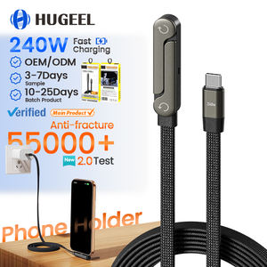 TikTok हॉट विक्रेता 240w फोन केबल pd फास्ट चार्जिंग टाइप सी केबल के लिए 360 ° फोल्डेबल स्टैंड के साथ केबल - Product Image 1