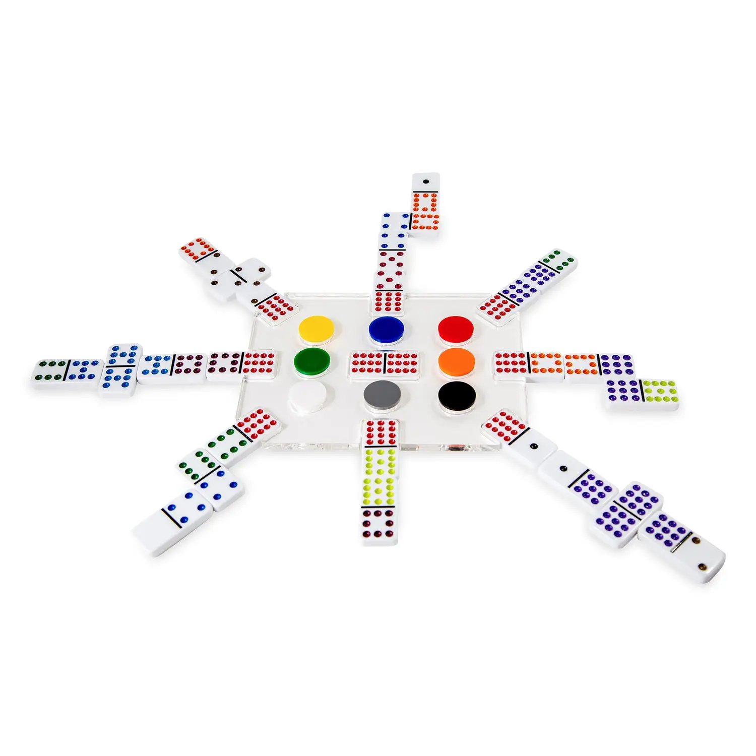 Domino del treno messicano Double dodici colori Dot Domino giochi carte da gioco strumenti per il gioco famiglia Chickie Domino