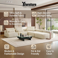 Ästhetisches Modernes Ecksofa-Set Atmosphärische Wohnzimmermöbel Gemütliche Wolken-Couch Sektionalsofa