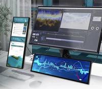 Toptan 12.3 inç 1920x720 Tft yeni Lcd ekran ahududu Pi dokunmatik ekran paneli monitör gerilmiş bar Lcd ekran ekran