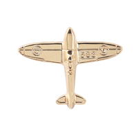 Nouvelle conception, prix équitable : Broche en métal motif ailes d'avion dorées, badge de col, broche d'avion, badges de revers