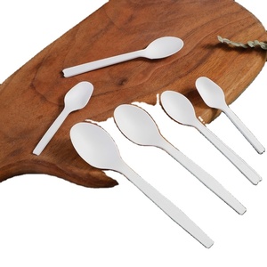Heavy Duty Disposable Biodegradable CPLA Cutlery Set Knife Fork Spoon Wholesale Eco Friendly Tableware Cutlery
