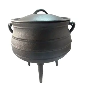 Traditional African Cooking Cast Iron Large Potjie Pot For Sale