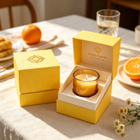 Boîte cadeau magnétique pour bougie Whisper rouge bordeaux, emblème doré estampé à chaud, plateau en mousse personnalisé pour bougie aromatique, emballage de fêtes