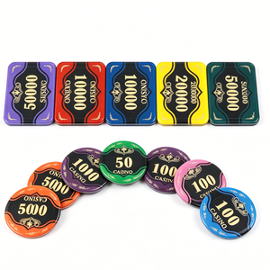 Jetons de poker rectangulaires en acrylique écologiques personnalisés avec impression numérique Kaile Low, taille au choix <span class=keywords><strong>50</strong></span>, 45, 43 mm, jetons de casino - Product Image 1
