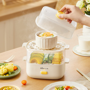 Vaporera eléctrica de doble capa Bear ZDQ-D14T1 con apagado automático para cocinar desayunos - Product Image 1