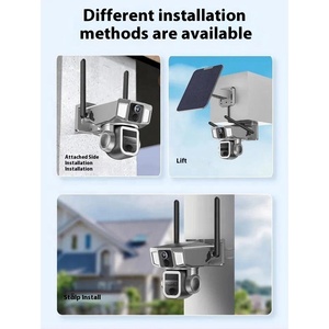 4MP 10X Zoom Wifi 4G H.265 <span class=keywords><strong>Wi</strong></span> Fi fotocamera solare 4 schermo Dual Linkage energia solare PTZ telecamera di rete telecamera solare - Product Image 6
