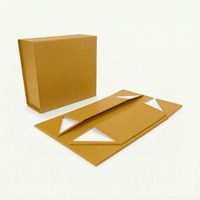 Boîte cadeau magnétique rigide personnalisée de 7 pouces, en carton vert, avec pelliculage brillant et dorure à chaud, pour bougies, fleurs, emballage de la Saint-Valentin, prête à l'emploi