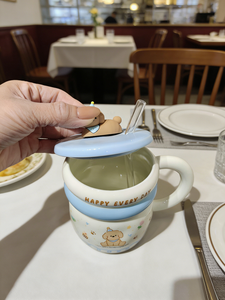 Mug en céramique de 450 ml avec couvercle, réutilisable et alimentaire, pour boissons chaudes et froides - Product Image 6