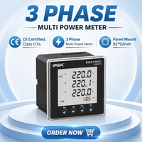 Medidor de Energía Trifásico de Panel de 92*92mm con Certificación CE, Clase Industrial 0.5s RS485 para Centros de Datos EMS