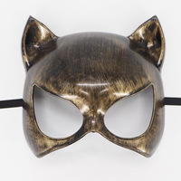 Masque de mascarade noir personnalisé pour femme, masque de lapin demi-visage pour Halloween, carnaval, Pâques, fabricant