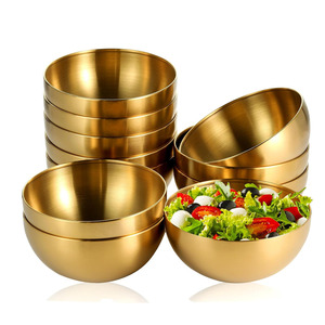 Sang Trọng Vàng 15Cm 5.9Inch Nhà Bếp Prep Phục Vụ Bát Cho Nướng Hàn Quốc Phở Bát Bát Thép Không Gỉ Salad Trộn Bát Bộ - Product Image 1