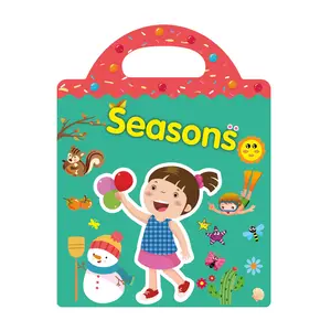 Custom Printing Service 15 Designs Sticker Book For Kids 2-4 Preschool Education Learning Toy Reusable Sticker Book