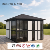 Villa en structure acier intégrée, bâtiment modulaire préfabriqué, design écologique pour le glamping, les parcs, les hôtels, les appartements et les bureaux
