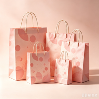 Service complet sur mesure pour l'emballage cosmétique, les sacs en papier kraft, les sacs de shopping, les sacs fourre-tout, le rose classique de luxe