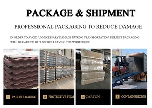 中国工厂批发0.35毫米0.4毫米石材涂层屋面瓦耐用镀锌瓷砖别墅 - Product Image 3