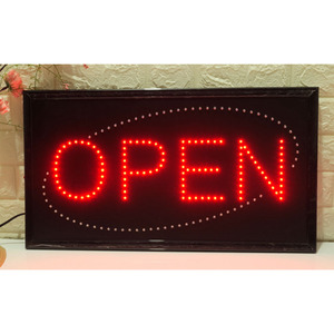 Flashing scrolling OPEN LED signboard creative wall decoration <b>light</b> shop sign display <b>board</b> luminous letters 60*33cm Customized - Product Image 1
