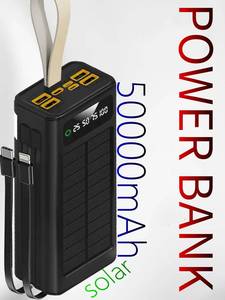 Batterie externe avec <span class=keywords><strong>panneau</strong></span> <span class=keywords><strong>solaire</strong></span> 22,5W, capacité 100000mAh, écran LED et charge rapide 65W pour la vente en gros (également disponible en 80000mAh et 50000mAh) - Product Image 3
