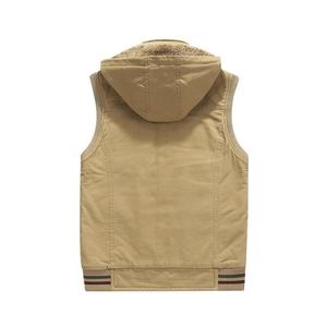 Gilet personnalisé à capuche en polaire multi-poches sans manches pour hommes - Product Image 5