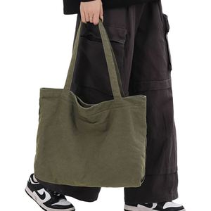 Bolsa de Compras Reutilizable Económica con Cierre Superior, Bolsa de Lona de Algodón Resistente de Gran Capacidad de 16 oz con Bolsillos - Product Image 3