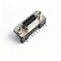 Connecteur D-Sub 9 broches femelle HARTING 09681537613 à angle droit pour carte PCB, format US, soudure à la vague, 6,5A, contrôle industriel