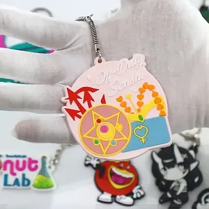 2D silicon Keychain 3D mềm cao su PVC Móc Chìa Khóa keyholder Logo tùy chỉnh thực hiện cao su móc khóa