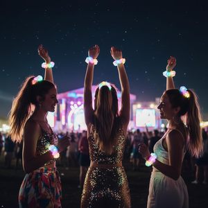 LED Hair Scrunchy Flashing Hair Bands for Women Girls Luminous Colorful Glow Hair Tie 3 Light Modes Fun Party Favors - Product Image 4