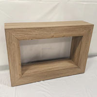 Table console rectangulaire moderne classique en bois grainé, style ferme, avec rangement, pour entrée, hôtel, villa, salon, appartement, mobilier de maison
