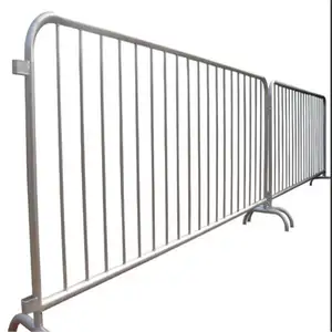 A basso prezzo portatile evento barriera temporanea recinzione/barra di strada tubolare barriera/sito in acciaio barricata di controllo della folla