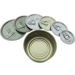 Tapa de lata para almacenamiento de alimentos, tapa de lata fácil de abrir, TFS, color dorado y plateado, #209