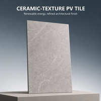 Série de matériaux de construction BIPV, carreaux solaires extérieurs de 18 mm d'épaisseur, design luxueux pour les espaces de salon et de salle de bain